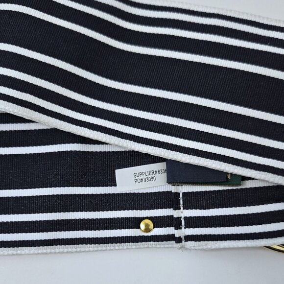 Lauren Ralph Lauren Nautical Blue & White Striped D-Ring Belt (Size S/M) - Picture 4 of 8